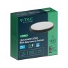 Oprawa sufitowa plafoniera V-TAC 18W LED SAMSUNG CHIP okrągły 30cm natynkowy pilot czujnik ruchu IP44 czarny VT-8618S 4000K 1830